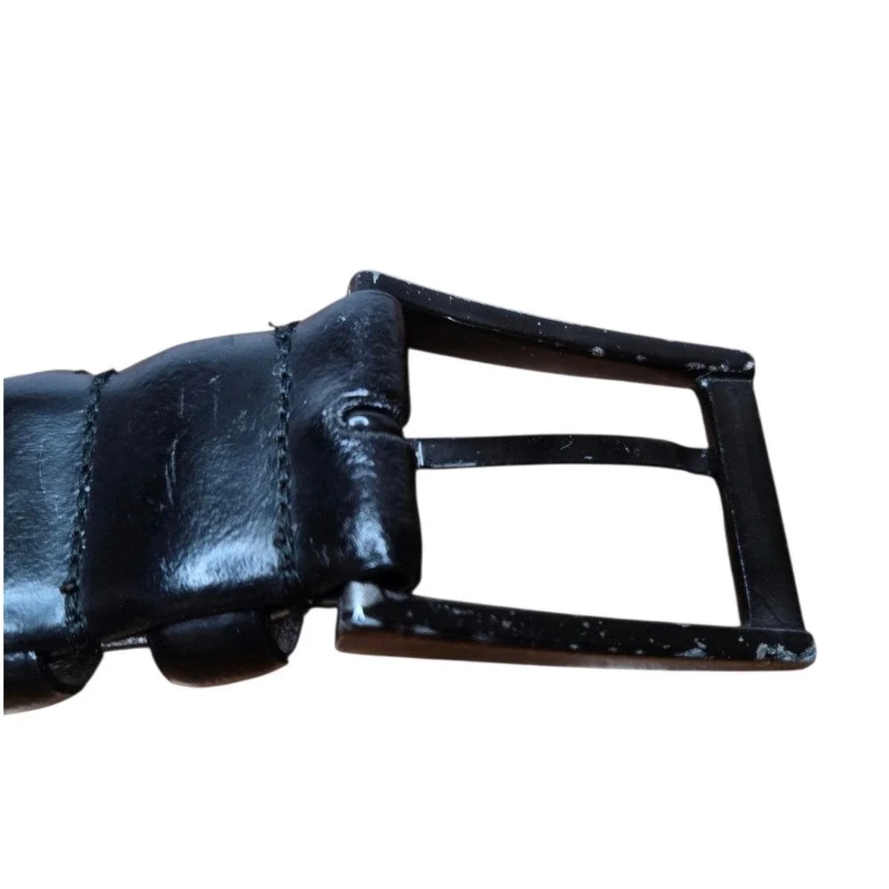 Joseph Abboud Men's 36/90 Black Leather Classic Dress Belt Handmade Italy Work